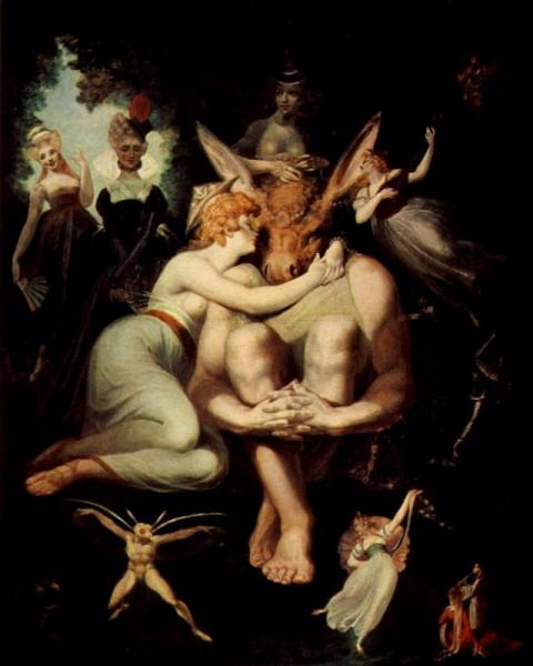 The Elf Queen Titania And Labels, The Weavers With Donkey's Head by Henry Fuseli