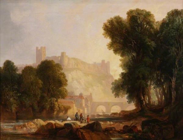 Richmond Castle, Yorkshire by Henry Harris Lines Oil Painting Reproductions