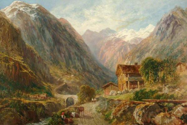 Route Of St Gotthard, Göschenen by Henry Harris Lines