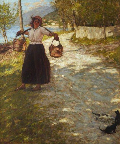 A Veronese Road by Henry Herbert La Thangue