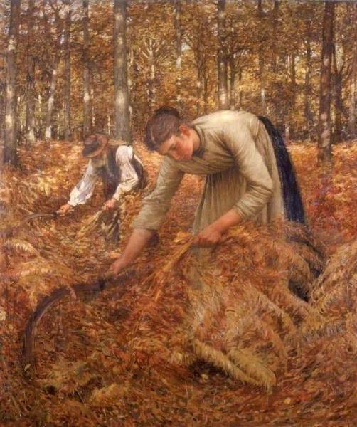 Gathering Bracken by Henry Herbert La Thangue