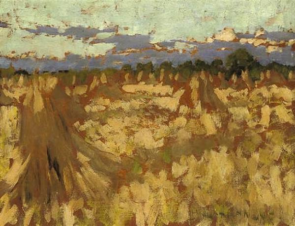 Hay Stacks by Henry Herbert La Thangue