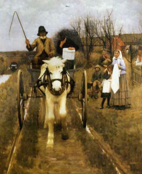 Leaving Home by Henry Herbert La Thangue