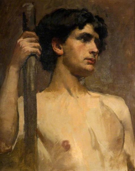 Nude Study by Henry Herbert La Thangue Oil Painting Reproductions