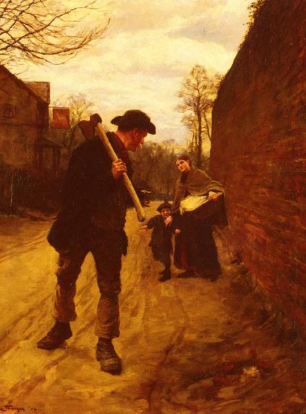 Off To Work by Henry Herbert La Thangue