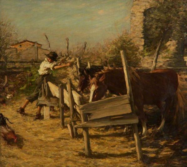 The Appian Way by Henry Herbert La Thangue