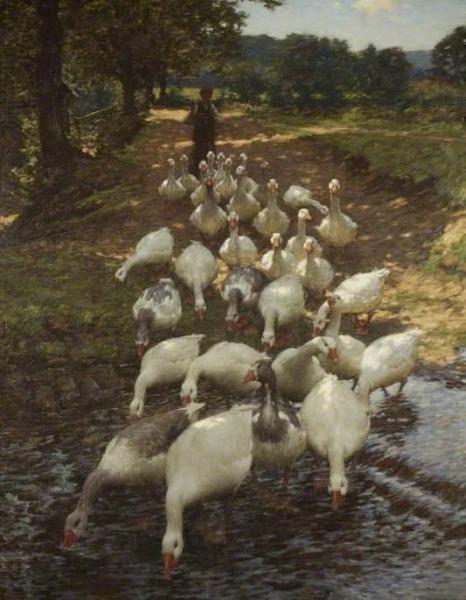 The Watersplash by Henry Herbert La Thangue Oil Painting Reproductions