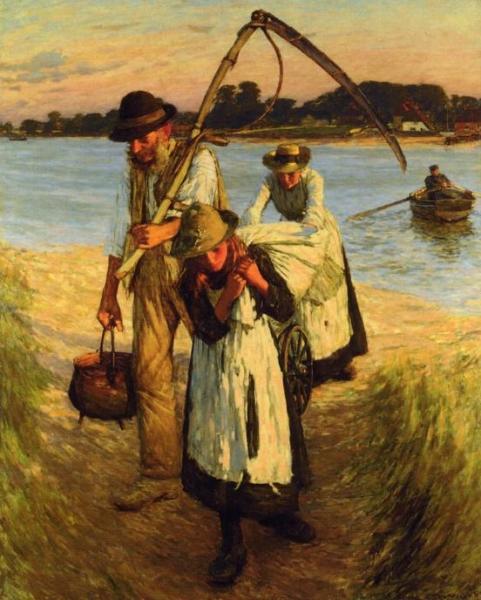 Traveling Harvesters by Henry Herbert La Thangue