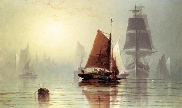 Ships On The Water by Henry Hobart Nichols