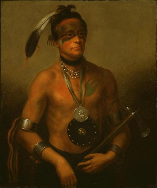 Portrait Of Hoo-wan-ne-ka by Henry Inman