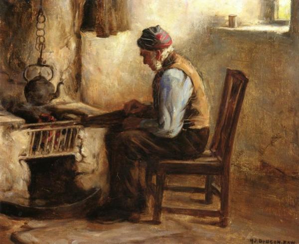 Stoking The Coals by Henry John Dobson Oil Painting Reproductions
