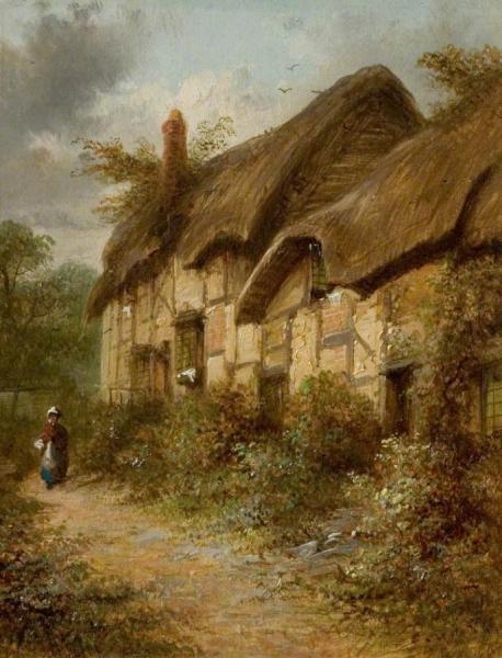 Anne Hathaway's Cottage, Shottery, Stratford-upon-avon, Warwickshire by Henry John Foley Oil Painting Reproductions