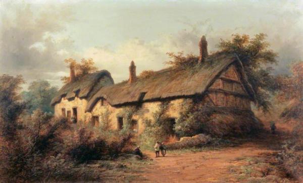 Anne Hathaway's Cottage, Stratford-upon-avon, Warwickshire by Henry John Foley Oil Painting Reproductions