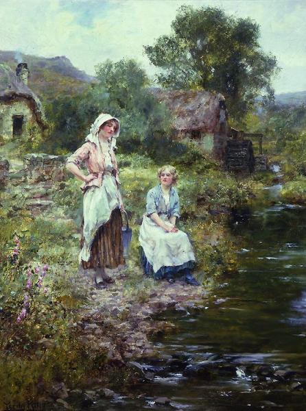 By The Riverside by Henry John Yeend King