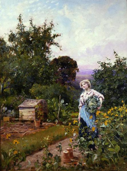 Cabbage Gatherer by Henry John Yeend King