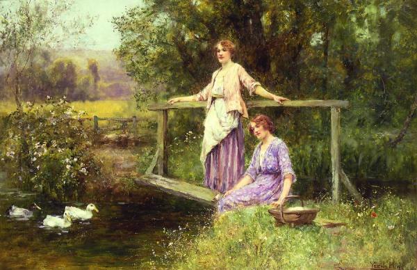 Henry John Yeend King Feeding The Ducks