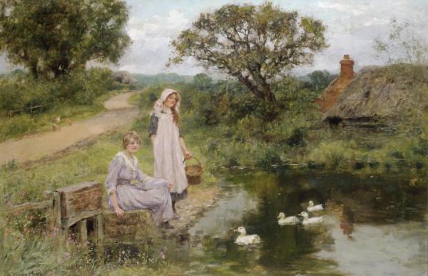 Henry John Yeend King Feeding The Ducks