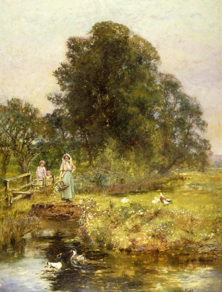 March Meadows by Henry John Yeend King Oil Painting Reproductions
