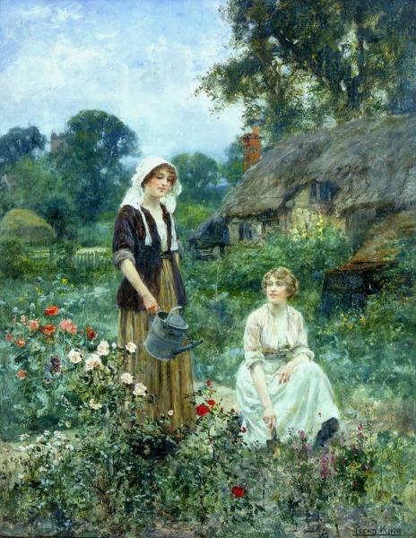 Watering The Roses by Henry John Yeend King