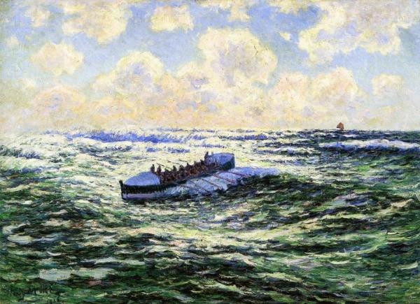 Boatful Of Fishermen by Henry Moret