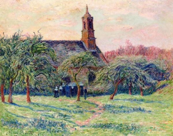 Church In Clohars, Pont-aven by Henry Moret