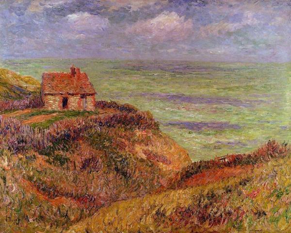Cliffs Of Moelian, Finistere by Henry Moret
