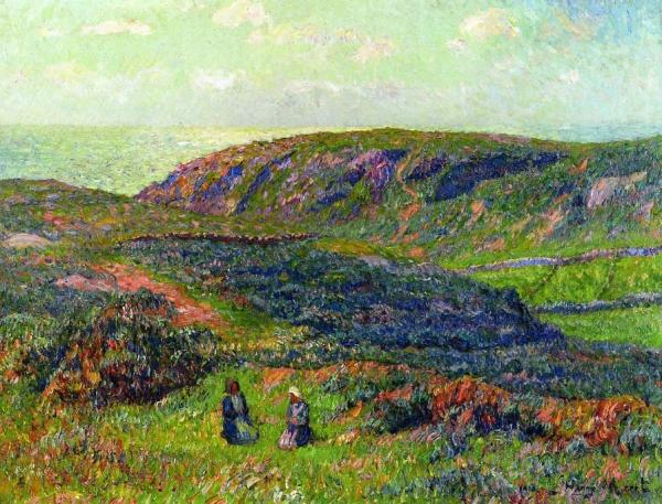 Conversation In The Moor by Henry Moret