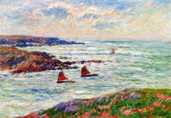 Entrance To The Port Of Doelan Finistere by Henry Moret