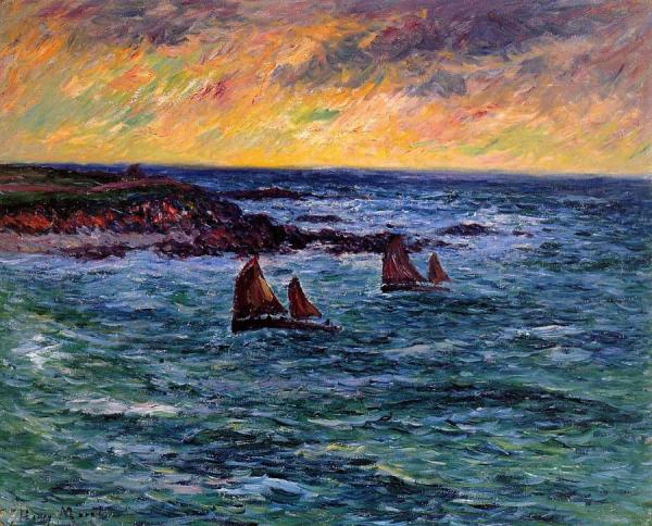 Evening, Audierne by Henry Moret