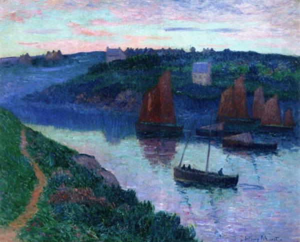 Fishing Boats In Brittany by Henry Moret