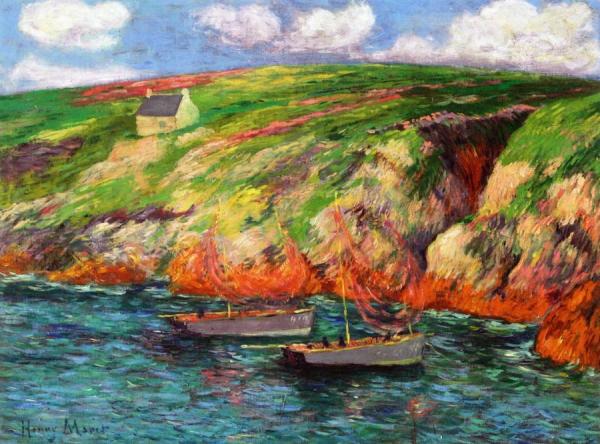 Fishing Boats Near The Breton Coast by Henry Moret