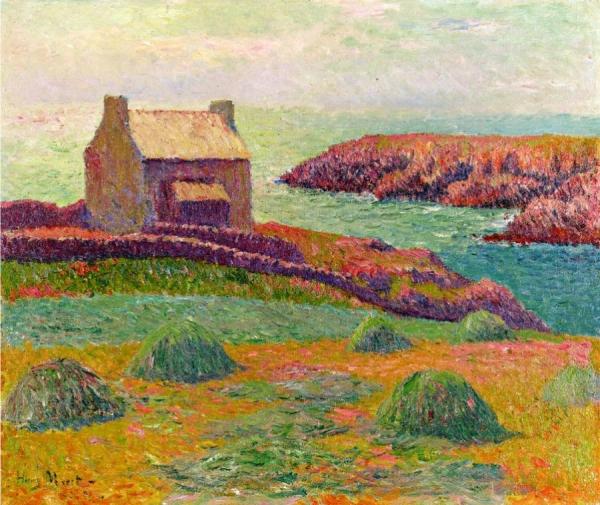 House On A Hill by Henry Moret Oil Painting Reproductions