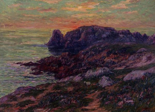 Ile D'ouessant, Finistere by Henry Moret