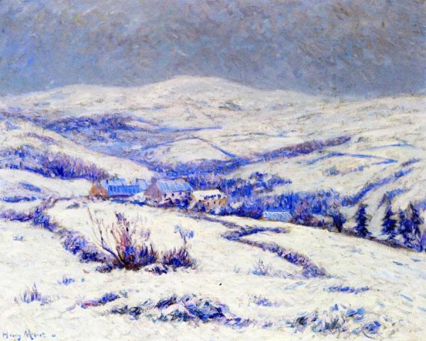 Les Monts D'arrée Sous La Niege by Henry Moret