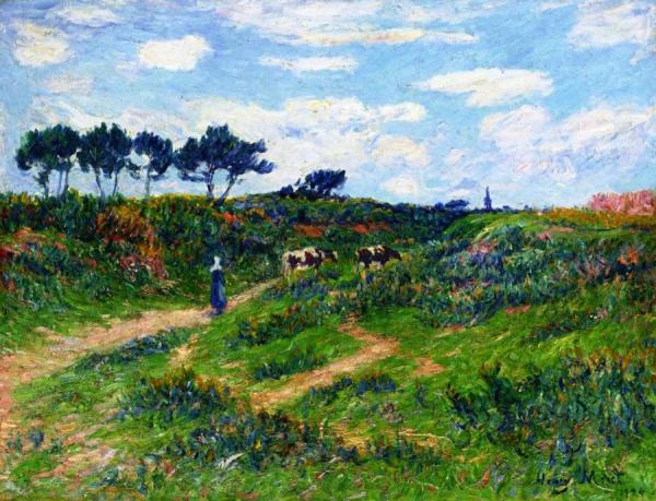 Path Into The Moor, Brittany by Henry Moret