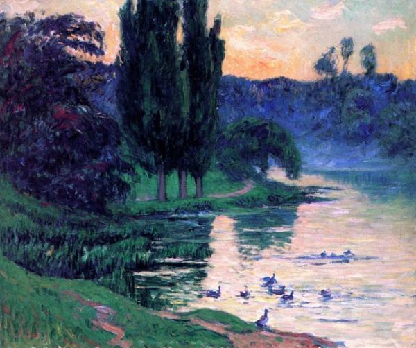 Pond With Ducks by Henry Moret