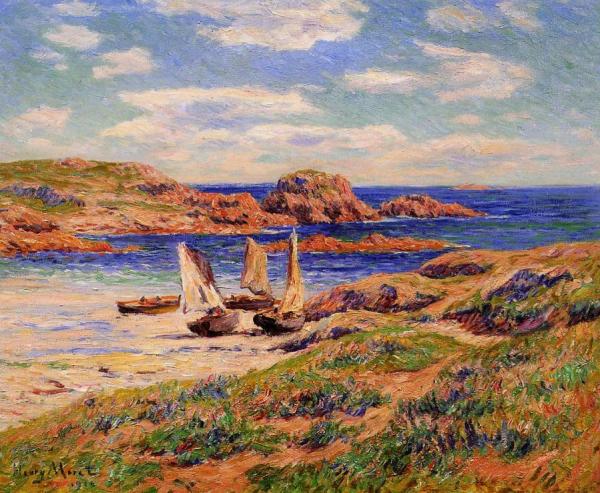 Porspoder, The Port, Finistere by Henry Moret