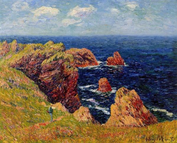 Promenade On The Coastal Path by Henry Moret