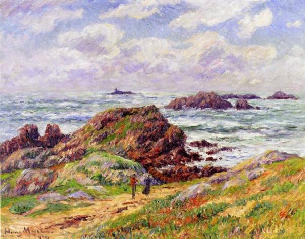 Rocks At Porspoder, Finistere by Henry Moret