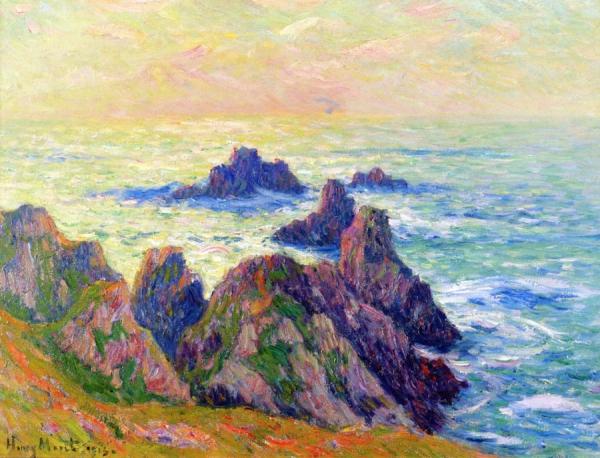 Rocks In Brittany by Henry Moret Oil Painting Reproductions