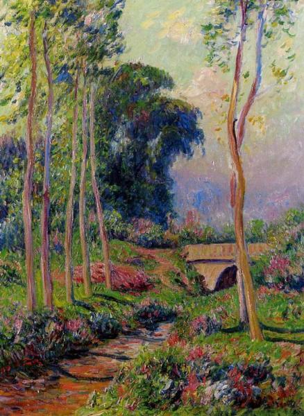 Row Of Large Poplars by Henry Moret