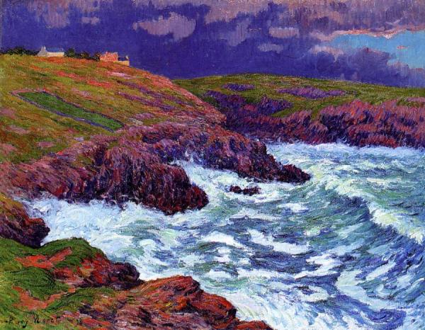Storm, The Coast Of Finestere by Henry Moret Oil Painting Reproductions