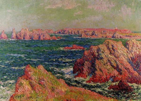 The Cliffs At Belle Ile by Henry Moret