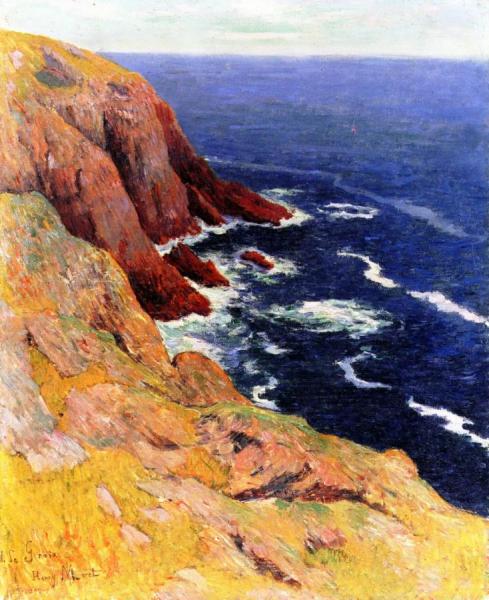 The Cliffs At The Ile De Groix by Henry Moret Oil Painting Reproductions