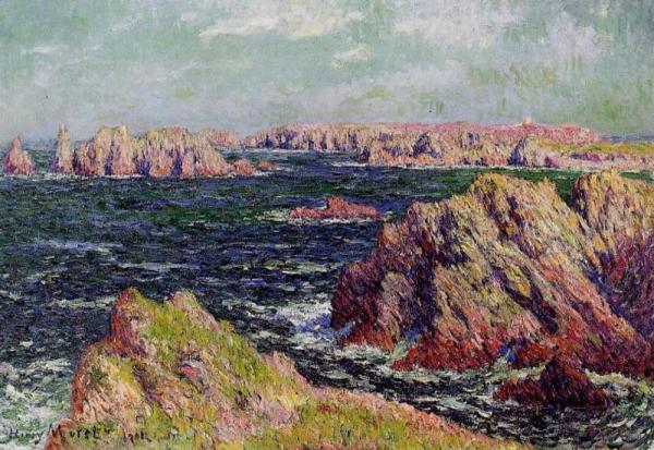 The Cliffs Of Belle Ile by Henry Moret