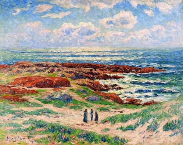 The Dunes Of Tregune, Finistere by Henry Moret