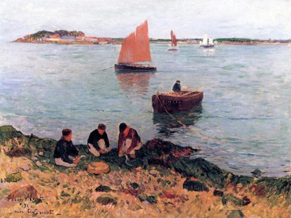 The Harbor At Lorient by Henry Moret