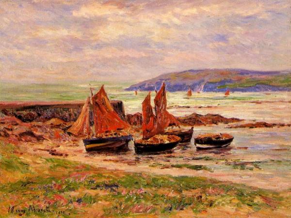 The Port At Loch by Henry Moret