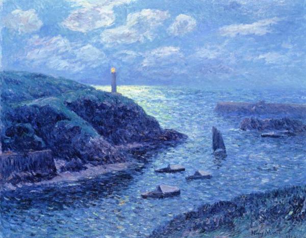 The Port Of Doelan, Night Effect by Henry Moret