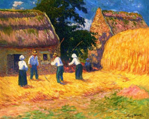 Henry Moret Threshing Wheat